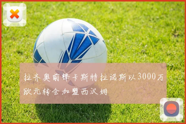 拉齐奥前锋卡斯特拉诺斯以3000万欧元转会加盟西汉姆